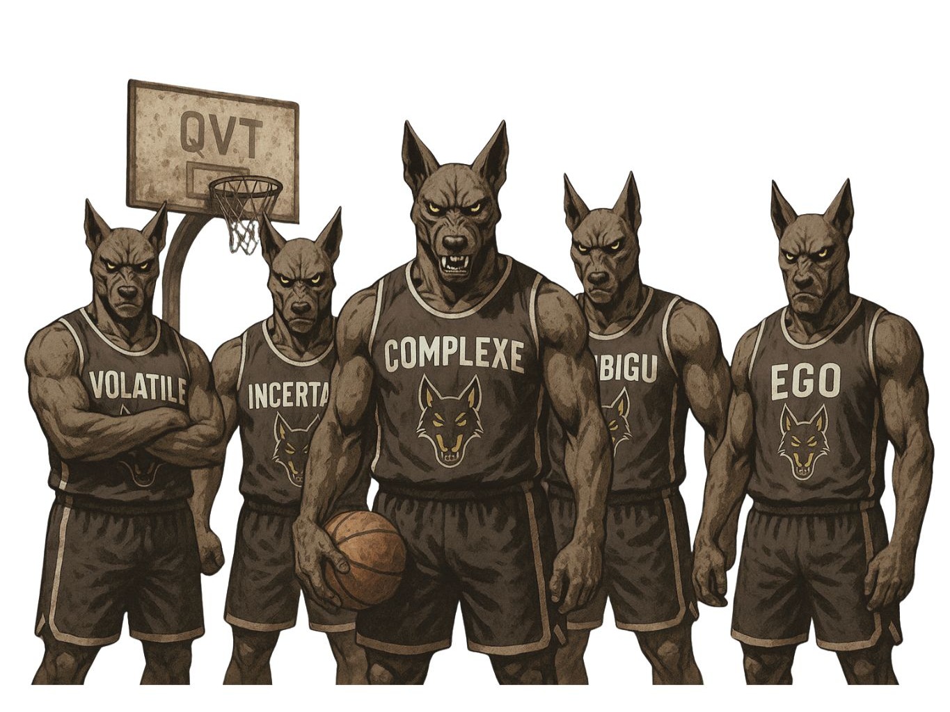 Équipe sous pression - illustration